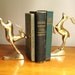 Vintage Brass Antelope Bookends, Ram Figurine, Impala Statue, Hollywood Regency