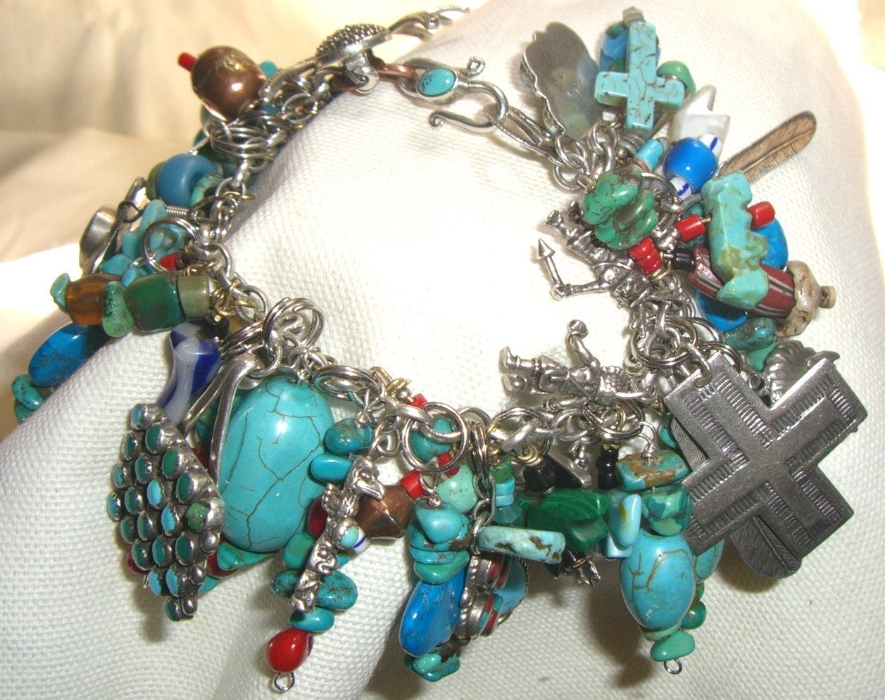 Chunky Native American Charm Bracelet and by TatsGramsDelights