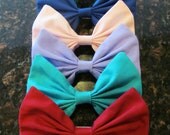 Large Solid Colored Classic Hair Bows