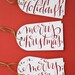 Hand-Lettered holiday gift tags