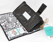 Cute Black and White Oilcloth Envelope System Wallet for Dave Ramsey Cash Budgeting and Extreme Couponing