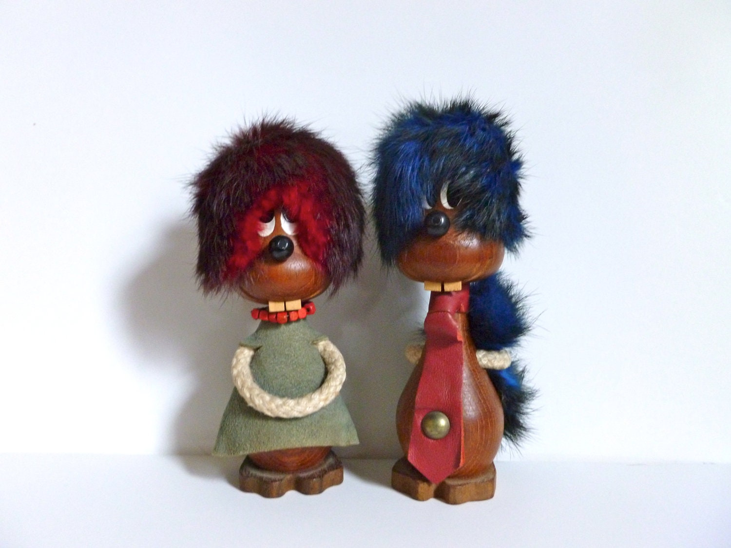 Vintage Danish Mid-Century Modern Teak His and Hers Couple