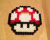 Red Mushroom Power Up Perler Bead Sprite Super Mario Bros. 3 NES