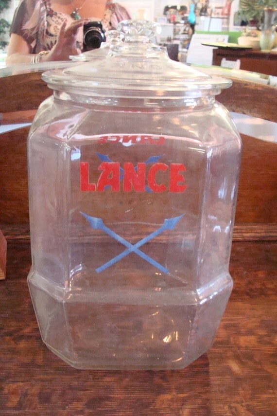 Original 1930's LANCE Cracker Jar w/ by TreasureTradersOfTN