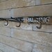 Wooden Vintage Baseball Bat Cap or Coat Rack Antique Hooks
