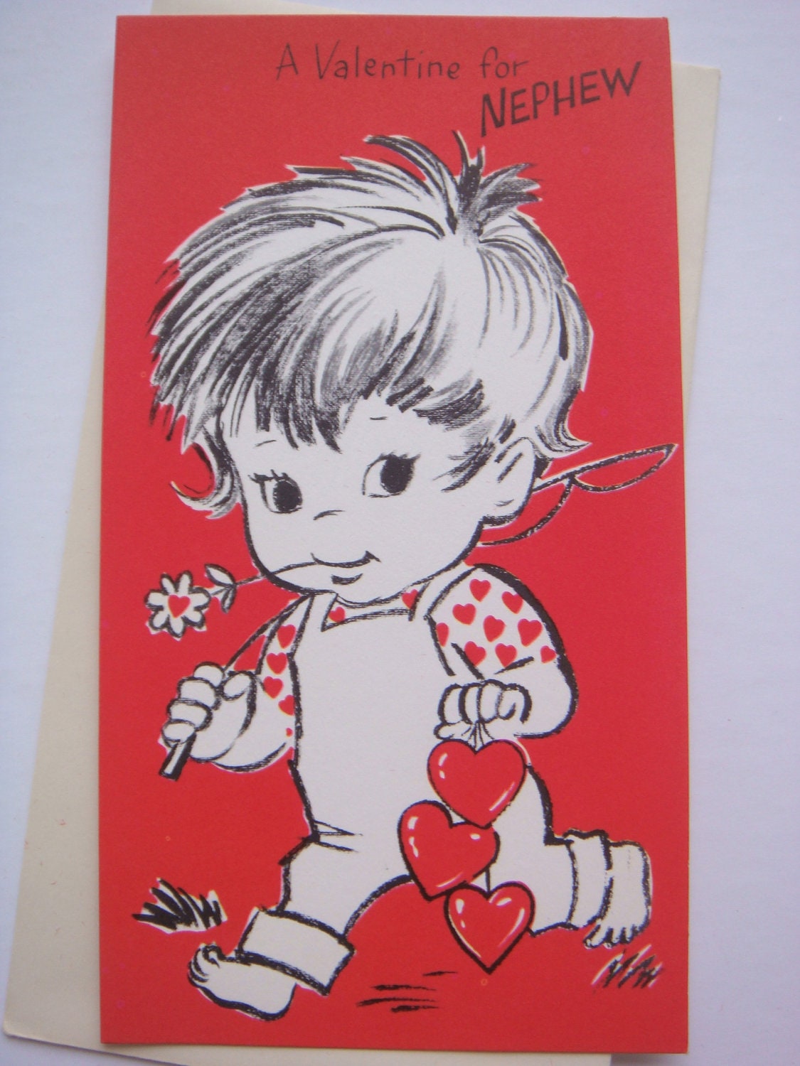 Vintage Valentine's Day Card For Nephew - Juvenile Greeting Card ...