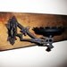 Antique cast iron swivel oil lamp holder