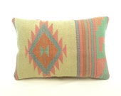 Authentic Zapotec Textile Accent Pillow - Colorful Pastels - PillowsandCushions
