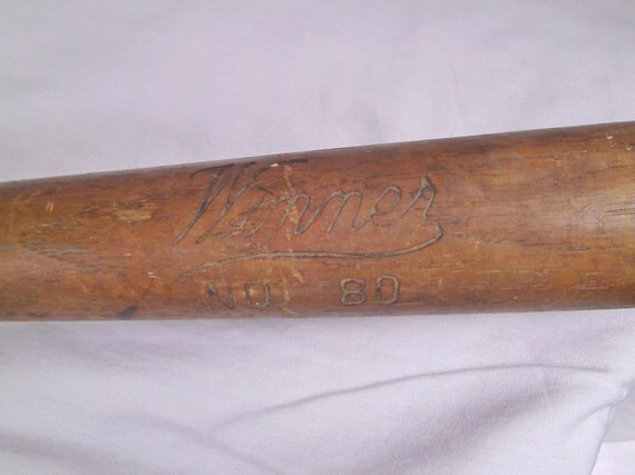Vintage Winner League No. 80 Baseball Bat by