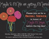 Chalkboard with mason jar and blooms Bridal Shower Invitation - Printable Il_170x135