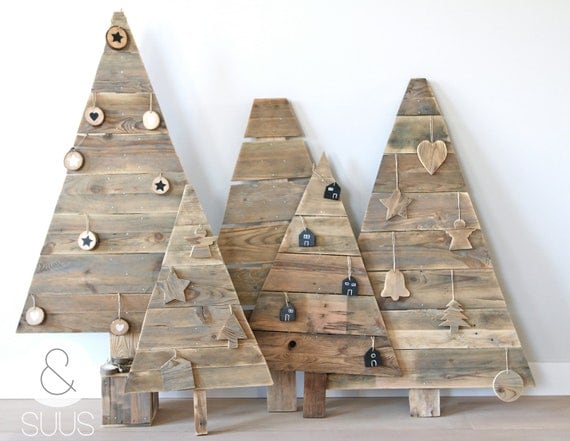 Wooden christmas tree