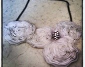 Rose Pattern Bling Bib Necklace