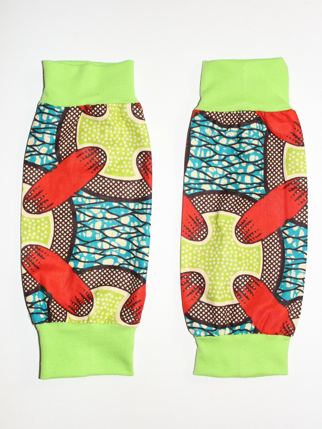 Reversible Leg Warmers, green Circle
