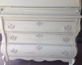 Antique secretary desk painted Annie Sloan Duck Egg