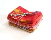 Picnic Pals ORGANIC Fat Quarter Bundle by Alyssa Thomas for Clothworks in Strawberry