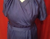 NVL 1940s 48 bust repro Blue knot bodice dress PLUS SIZE