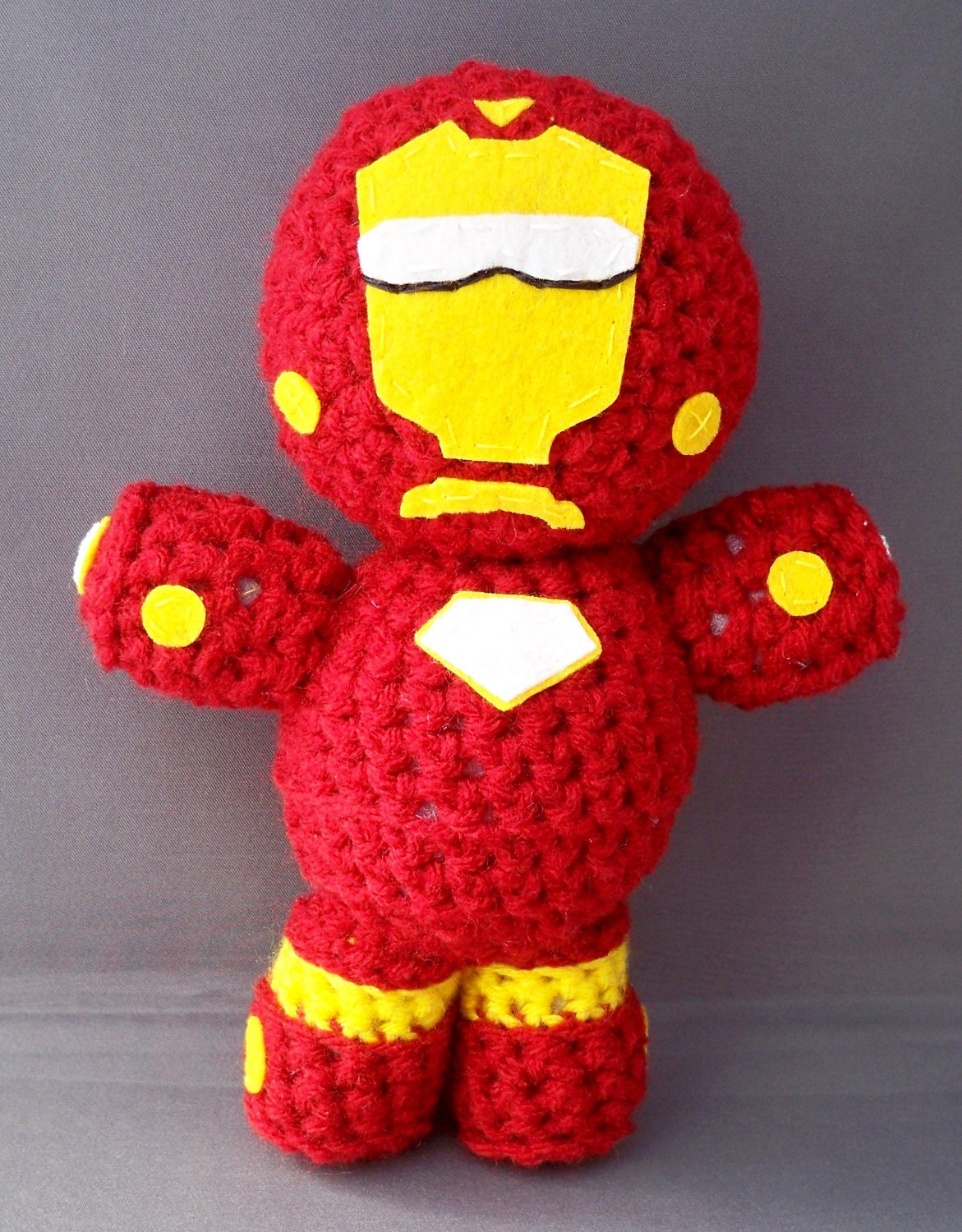 Iron Man superhero amigurumi doll