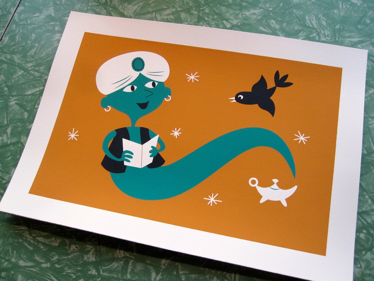 Reading Genie Silkscreen Print