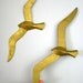 2 Vintage 60s 70s Brass Flying Birds Wall Hanging