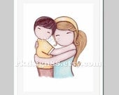 Mother son Baby boy nursery art nursery decor children wall art brown blonde - Proud Of You 8x10 print