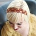 Beaded Headband - Burnt Orange Red Gold Metallic Burgundy Women and Teens