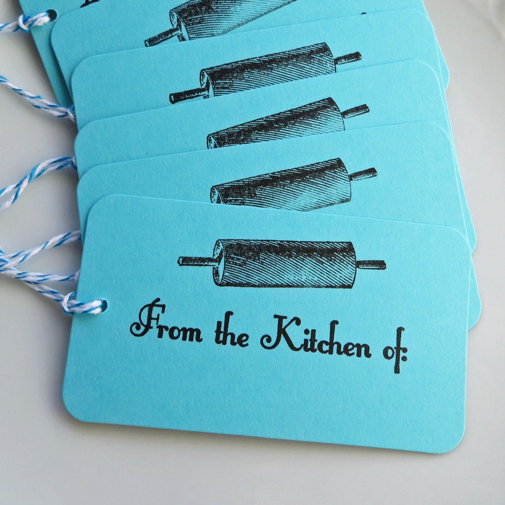 From the Kitchen of Tags - Set of 6 large - Holiday Gift Packaging Gift Wrap Tag Foodie Tags Il_570xn