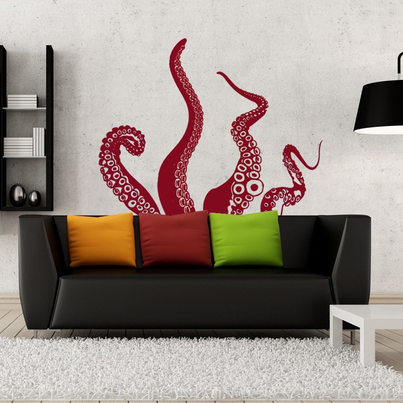 Medium Kraken/Octopus Tentacles Vinyl Wall Decal-Choose Any Color - Pillboxdesigns