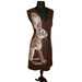 Sale - Belgian Hare Dress - handpainted Eddie Bauer wool blend - size M (USA 8-10) - OOAK, Christmas gift