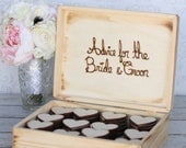 Personalized Wood Rustic Wedding Guest Book Box Large