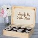 Personalized Wood Rustic Wedding Guest Book Box Large
