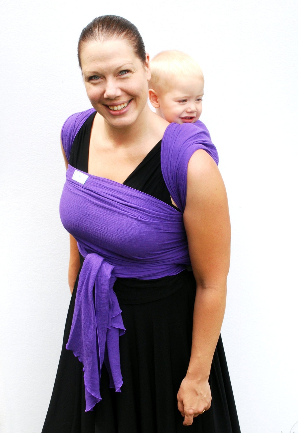 Baby Wrap Carrier Woven Wrap Cotton Gauze Royal Purple BabyEtte -Non-Stretchy- Made to Order