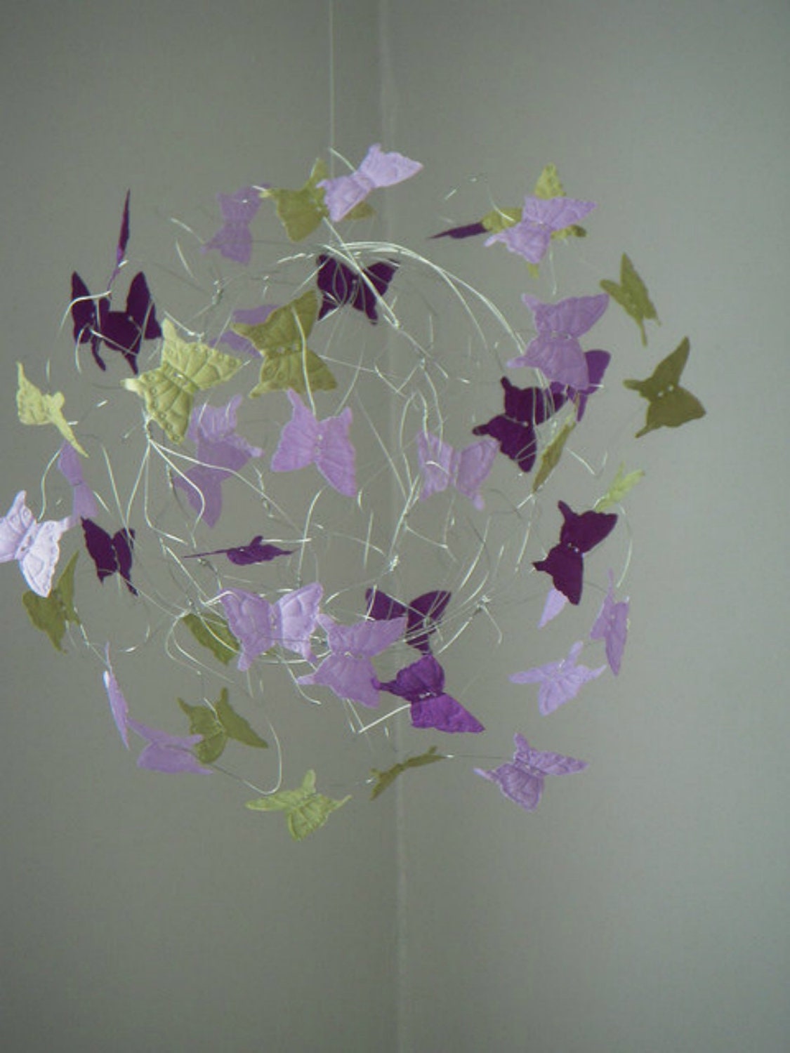 Baby Mobiles for Nursery Decor Purple Butterfly Mobile Nursery Art