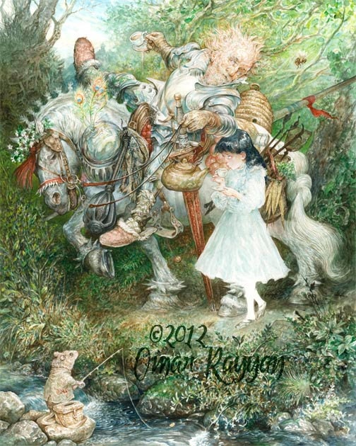 Items similar to The White Knight (print) - Alice in Wonderland on Etsy