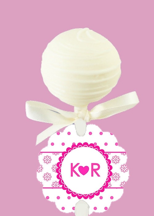Cake Pop Tags, Wedding, Bridal Shower, Engagement Party Il_570xn