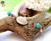 Hawaii Seashell Anklet, Hawaiian shell jewelry by Mermaid Tears, beach bride ankle bracelet