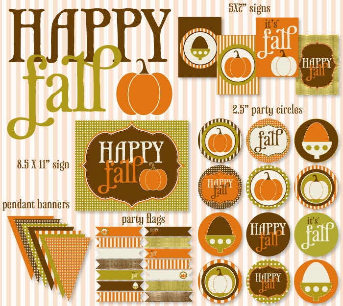 Fall PRINTABLE Party Collection (INSTANT DOWNLOAD) by Love The Day Il_570xn
