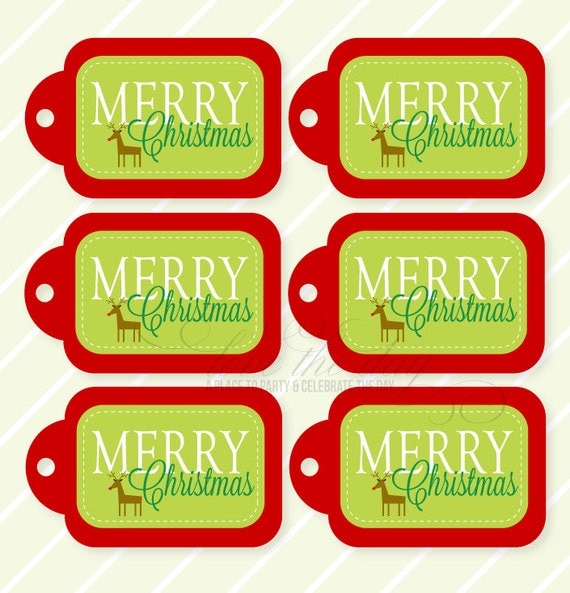 Items similar to Merry Christmas PRINTABLE Gift Tags by Love The Day on