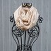 Light Tan with Gold Metallic Dusting Long and Wide Jersey INFINITY SCARF-Eternity Scarf-Scarf Cowl-Circle Loop Scarf by The Accessories Nook