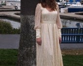 Vintage Wedding or Renn Fair Dress, 70's, M