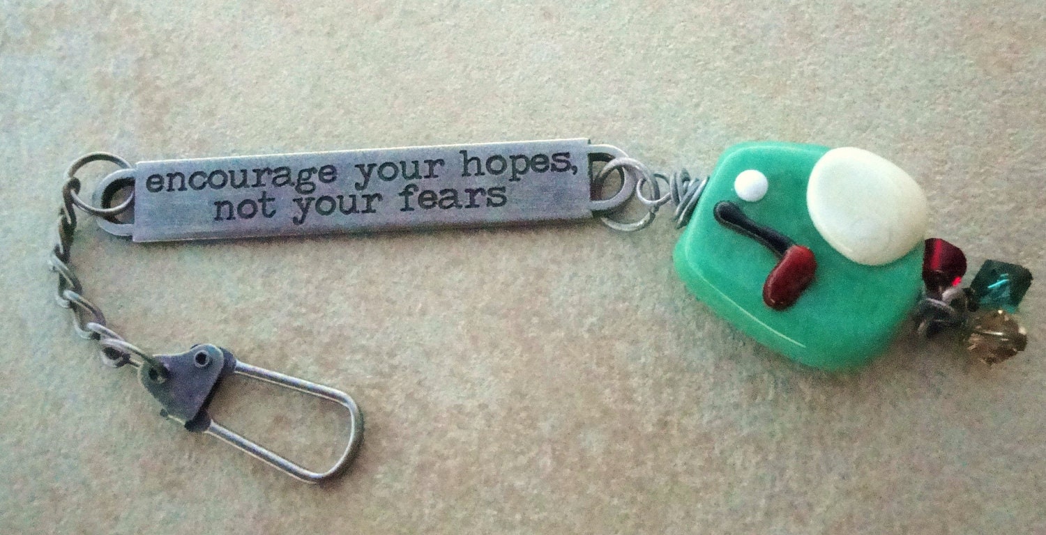 Bag Purse backpack Golf Clip Inspirational Glass Bead Gift