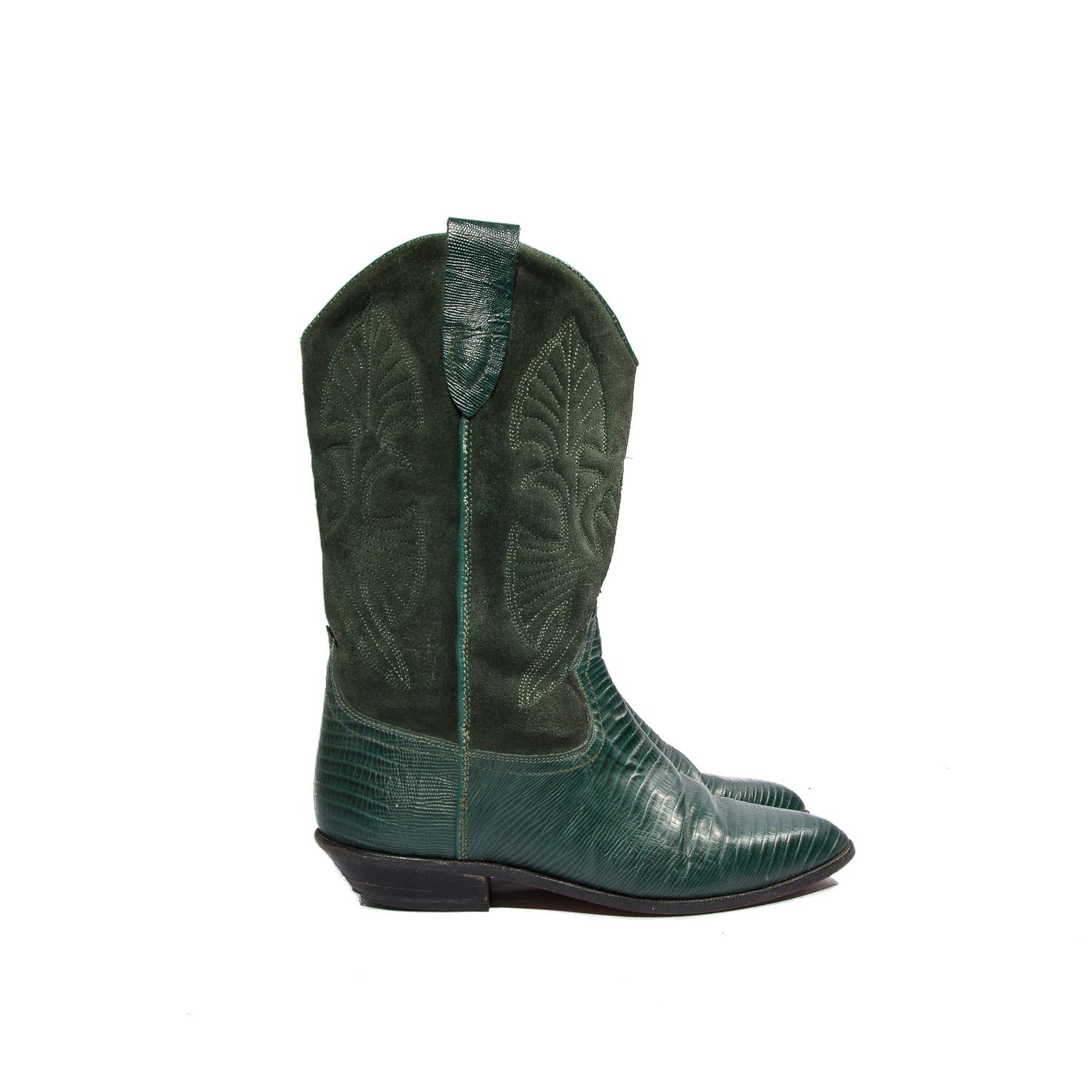 Emerald Green Fashion Western Cowboy Boots by RabbitHouseVintage