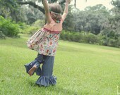 Meringue Jeans - Ruffle pant -  Honey Pie Collection