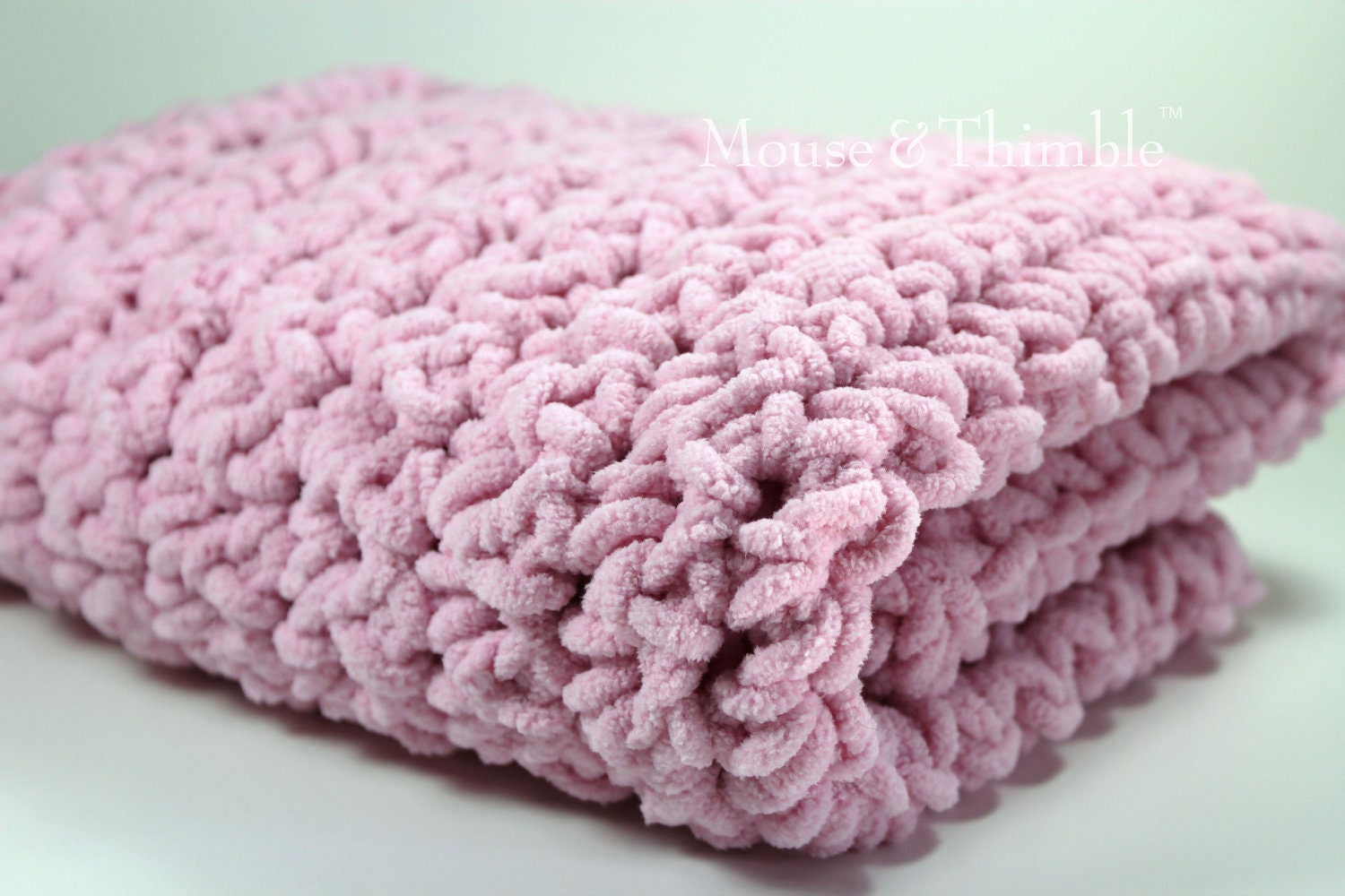 Chunky Fleece Baby Blanket with Fringe Crochet by ...