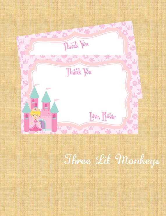 Princess Thank You Cards Il_570xn