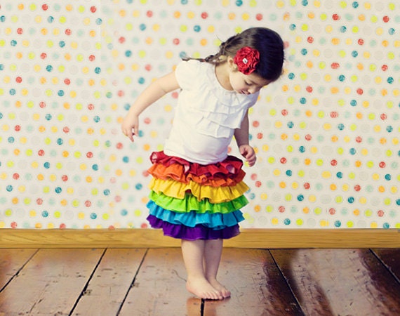 Girls Skirt, Rainbow Skirt, Little Girls Rainbow Skirt, Rainbow Ruffle Skirt, Kids Rainbow Skirt, Toddler Rainbow Skirt, Baby Spring Skirt
