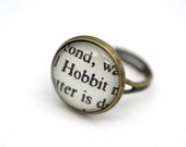 Lord of the Rings 'Hobbit' Book Page Ring