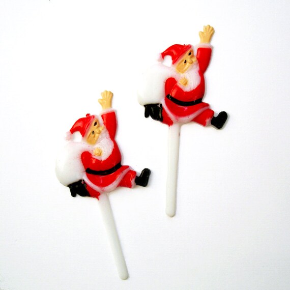 12 Santa Cupcake Toppers Christmas Cake Picks Il_570xn