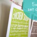 Set of Three 5x7 Kitchen Art Prints of Classic Recipes with Handlettering
