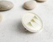 Pressed Leaf Resin  Brooch - preserved leaf - handmade gift for nature lovers