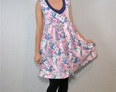 vintage 80s cabbage rose WRAP dress jumper, xsmall, small